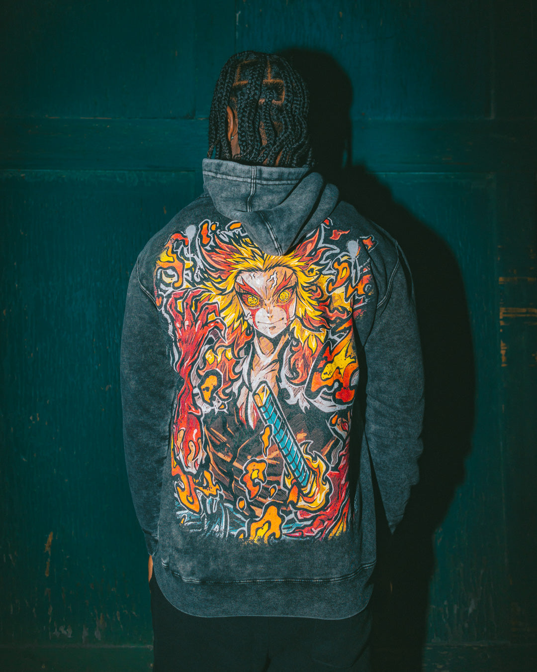 Scorching Abyss Mineral Wash Hoodie - Black
