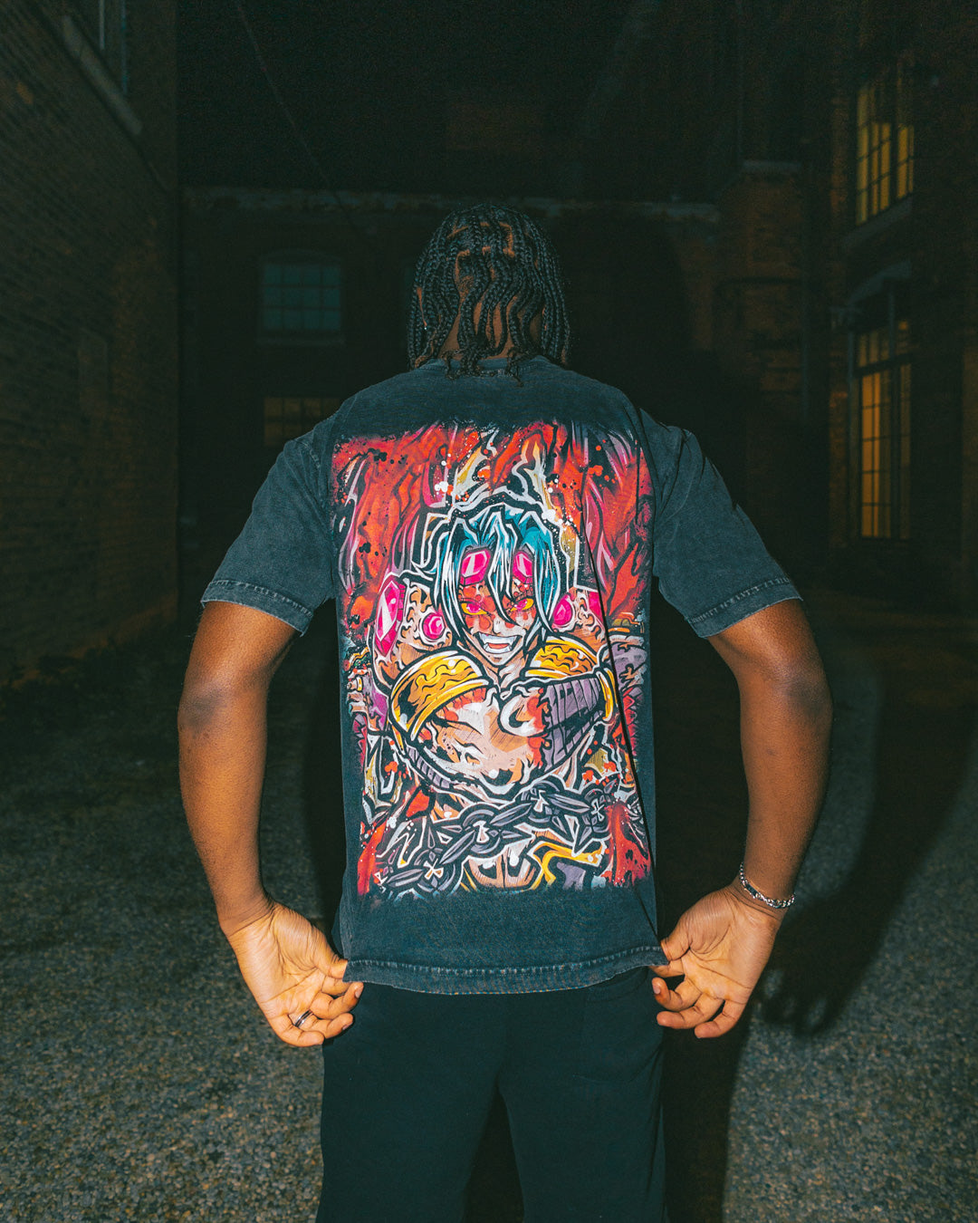Sonic Chaos Mineral Wash Heavyweight Tee - Black