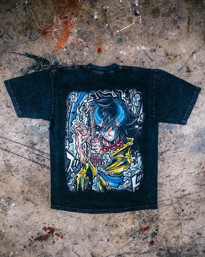 Dark Current Mineral Wash Heavyweight Tee - Black