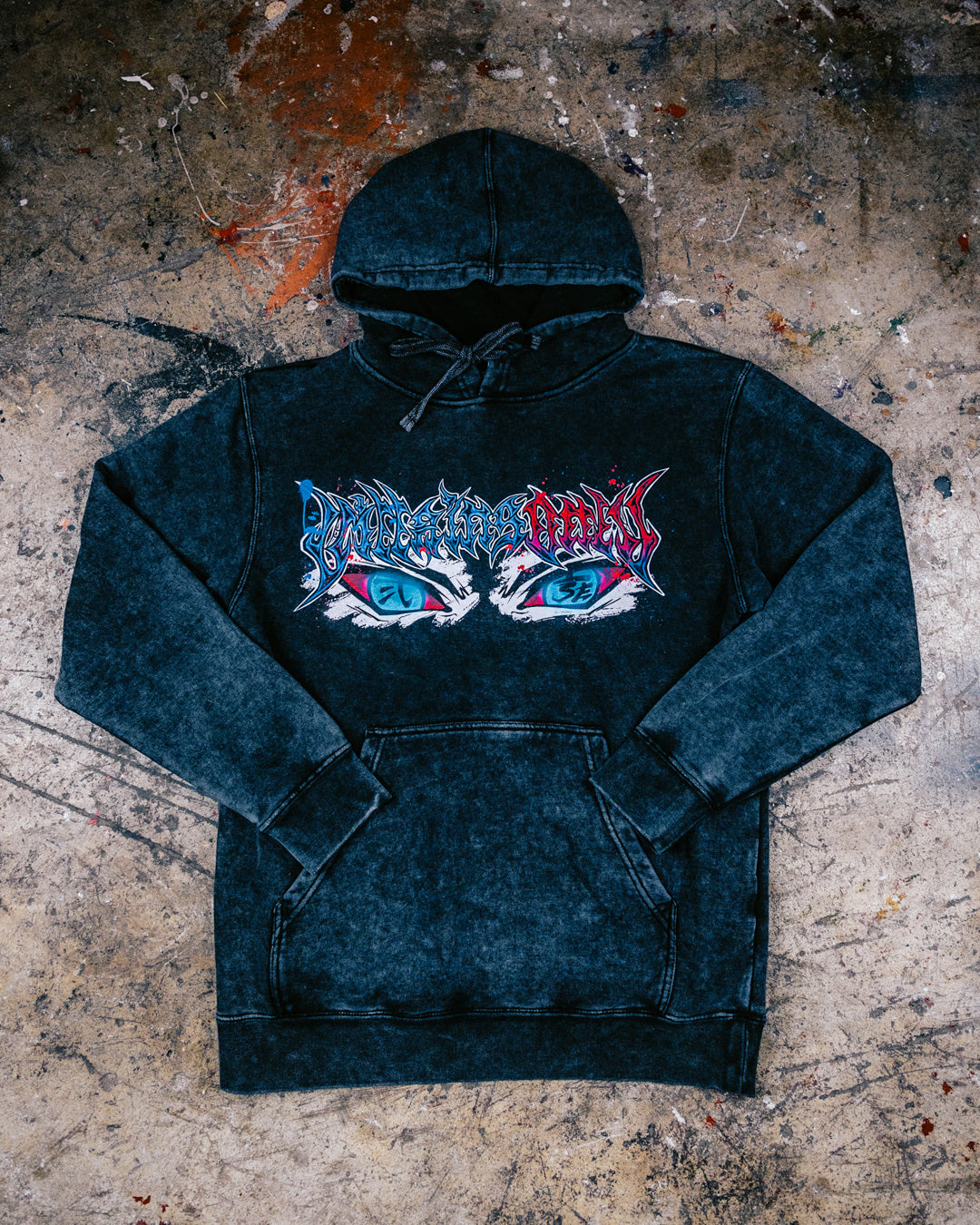 Dark Current Mineral Wash Hoodie - Black