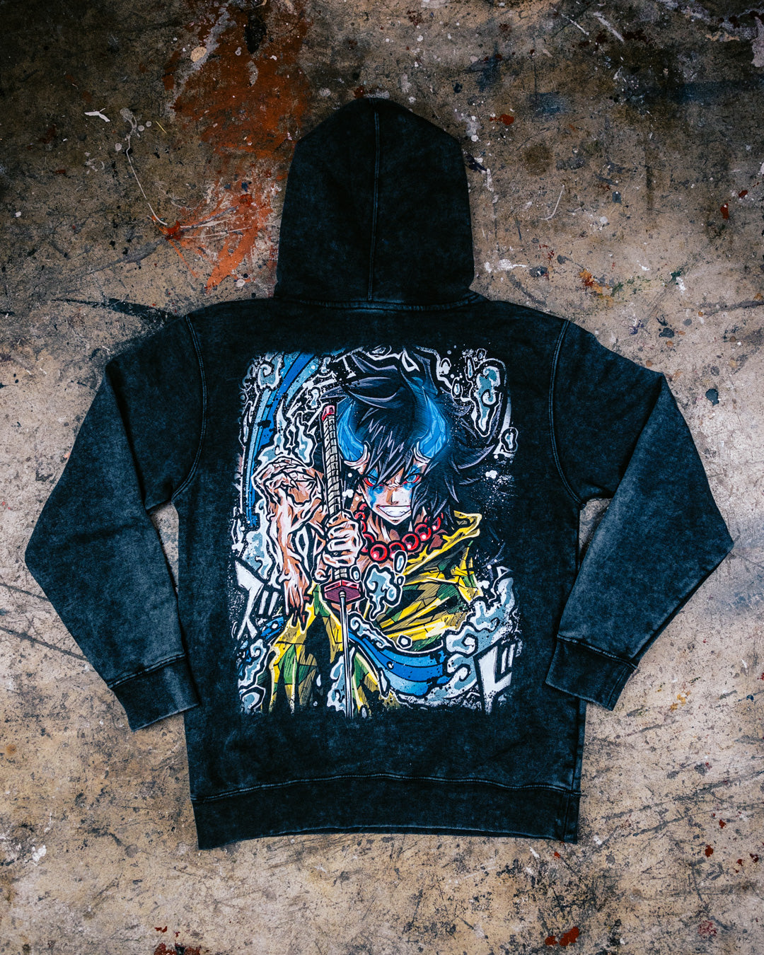 Dark Current Mineral Wash Hoodie - Black
