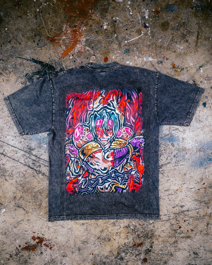 Sonic Chaos Mineral Wash Heavyweight Tee - Black