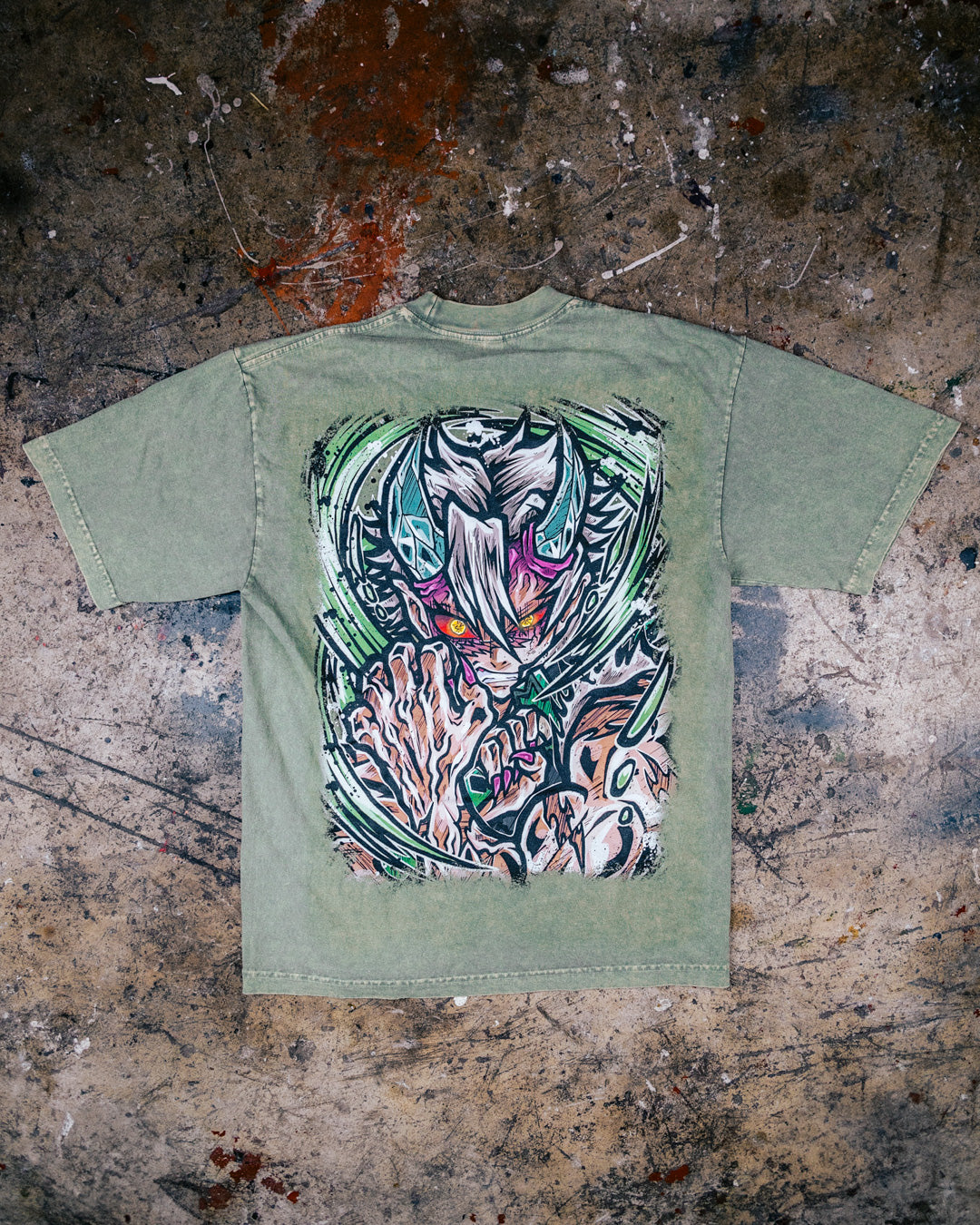 Cyclone Reaper Mineral Wash Heavyweight Tee - Matcha
