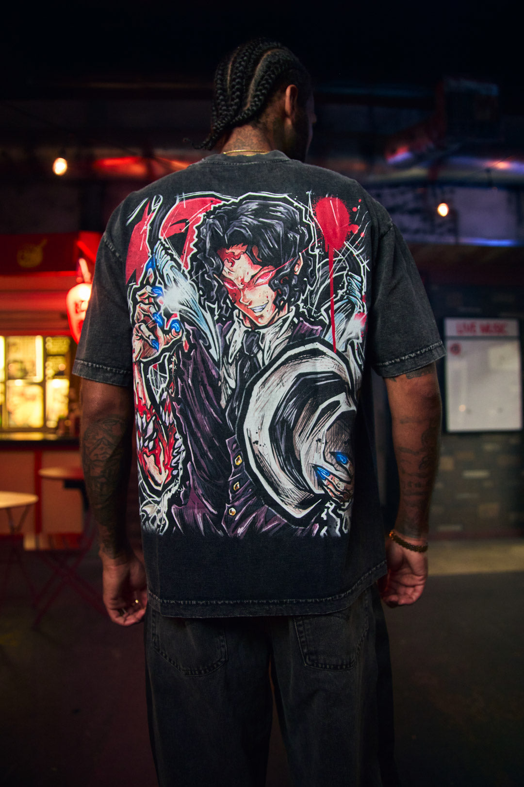The Demon King Mineral Wash Heavyweight Tee - Black