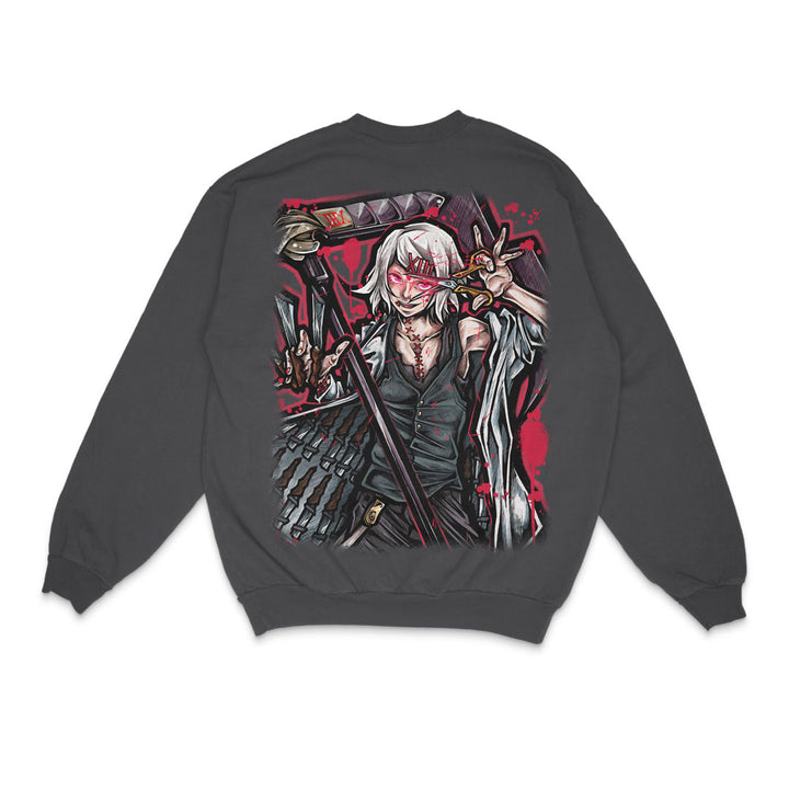 Stitched Ruin Crewneck - Pigment Black