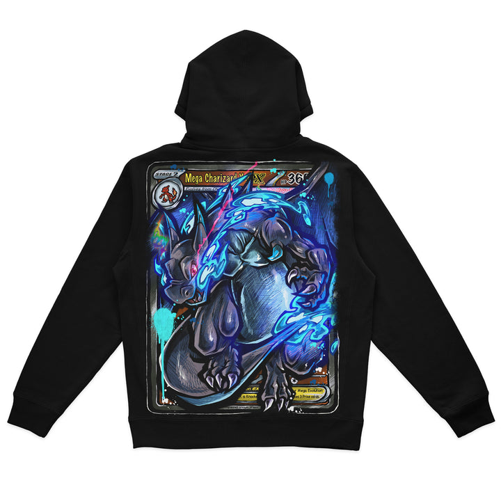 Blue Inferno Heavyweight Hoodie - Black