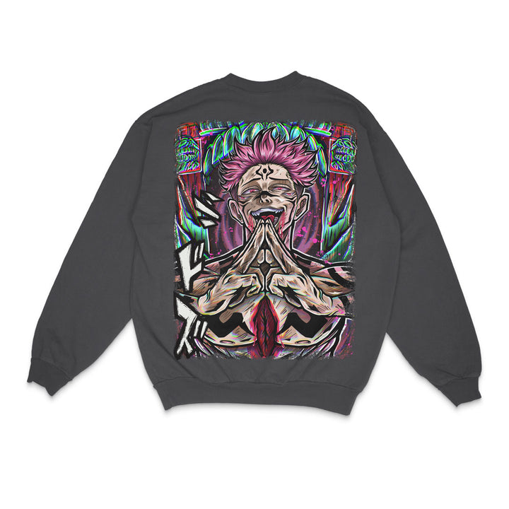 King Of Curses Crewneck - Pigment Black