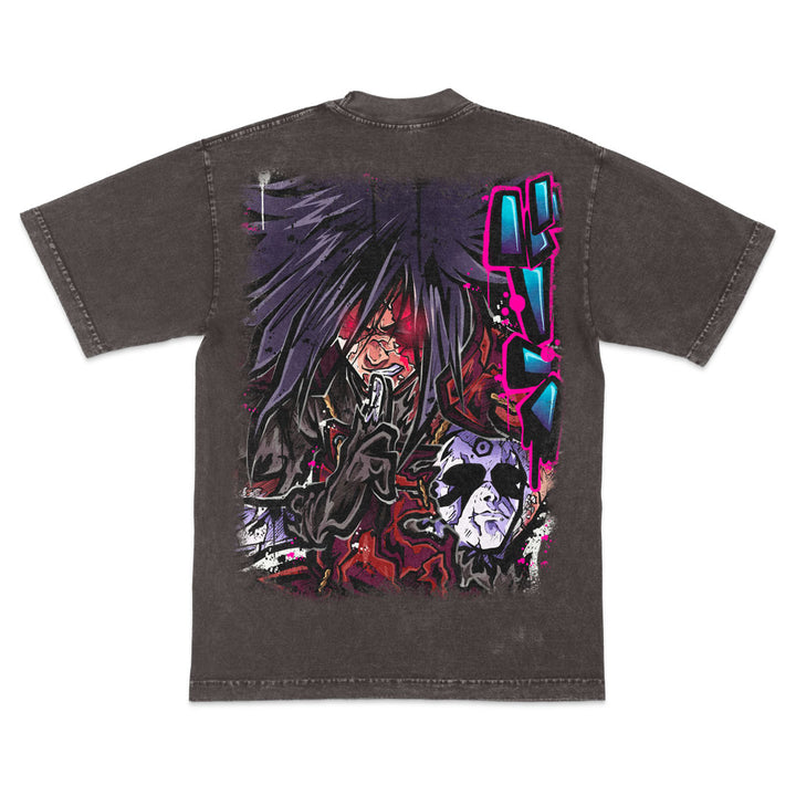Rinnegan Ruler Mineral Wash Heavyweight Tee - Cocoa