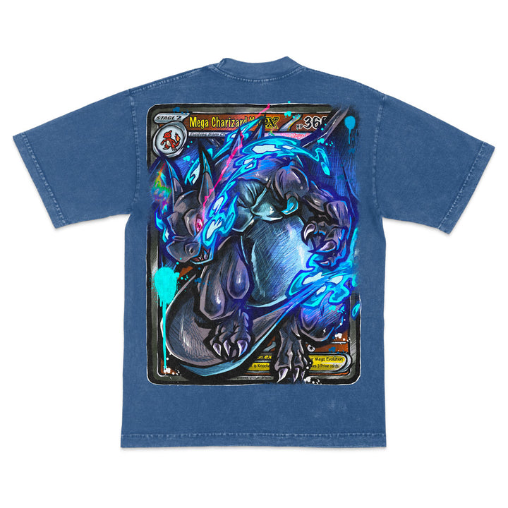 Blue Inferno Mineral Wash Heavyweight Tee - Indigo