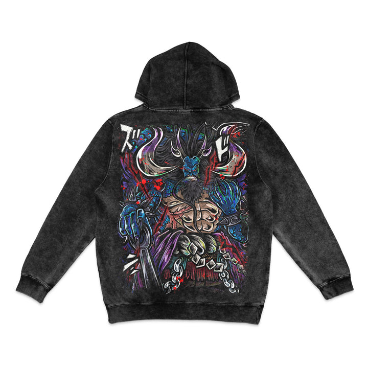 Scaled Tyrant Vintage Wash Hoodie - Black