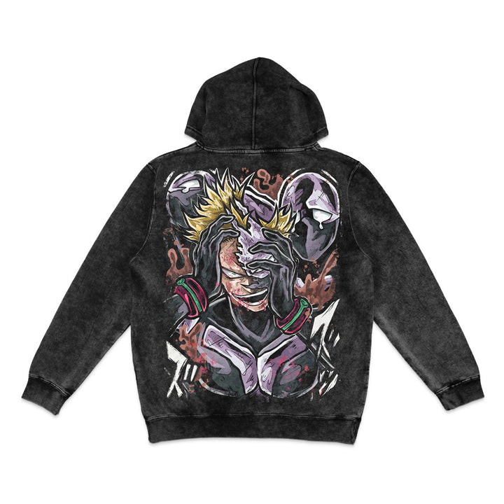 Split Terror Vintage Wash Hoodie - Black