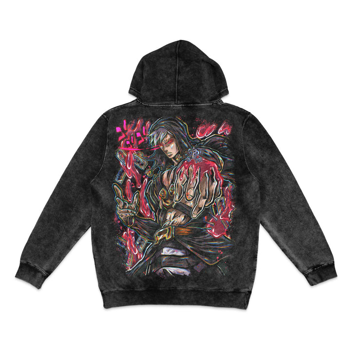 Metallic Mayhem Vintage Wash Hoodie - Black