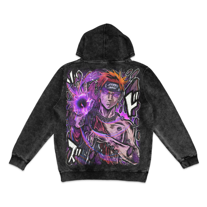 God Realm Vintage Wash Hoodie - Black