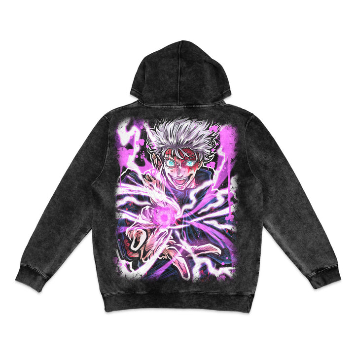 Hollow Devastation Mineral Wash Hoodie - Black