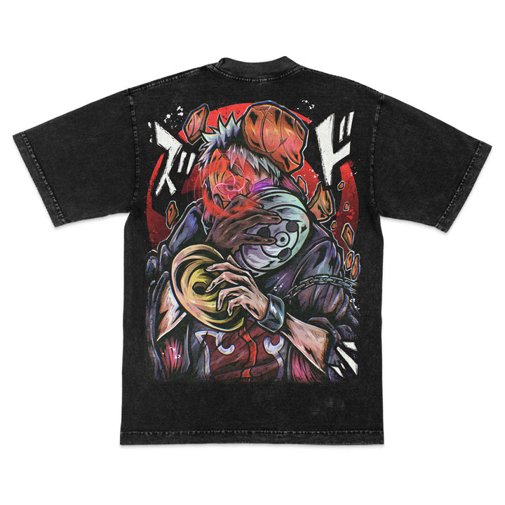 Masked Man Mineral Wash Heavyweight Tee - Black