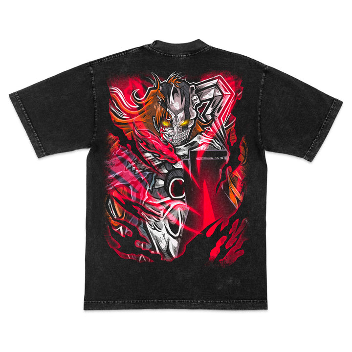 Crimson Abyss Mineral Wash Heavyweight Tee - Black