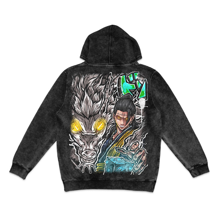 Cursed Messiah Mineral Wash Hoodie - Black