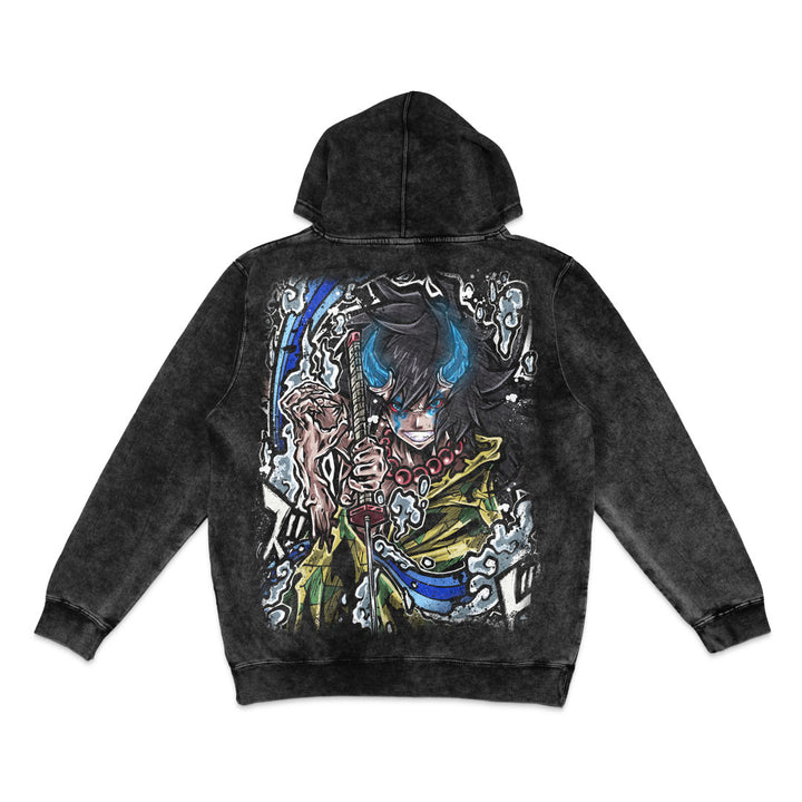Dark Current Mineral Wash Hoodie - Black
