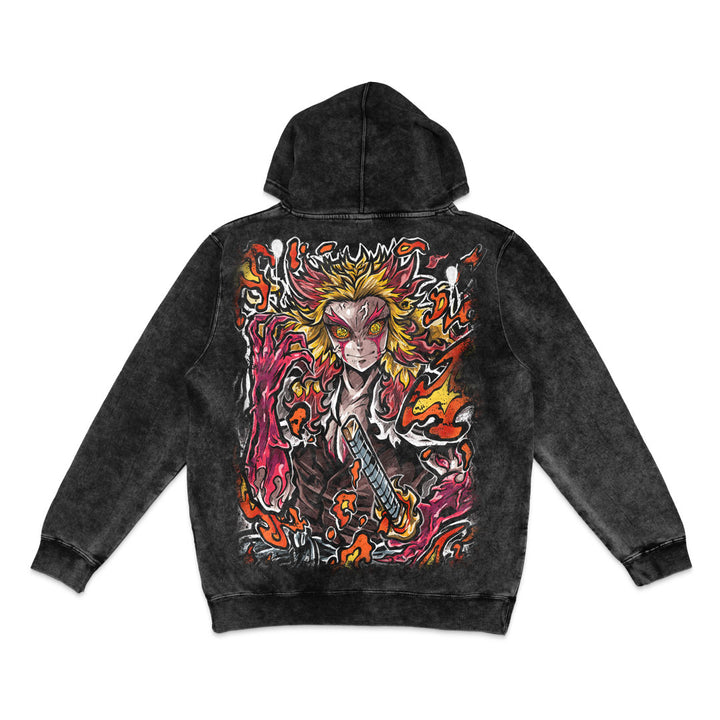 Scorching Abyss Mineral Wash Hoodie - Black