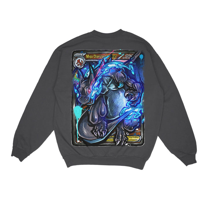 Blue Inferno Crewneck - Pigment Black