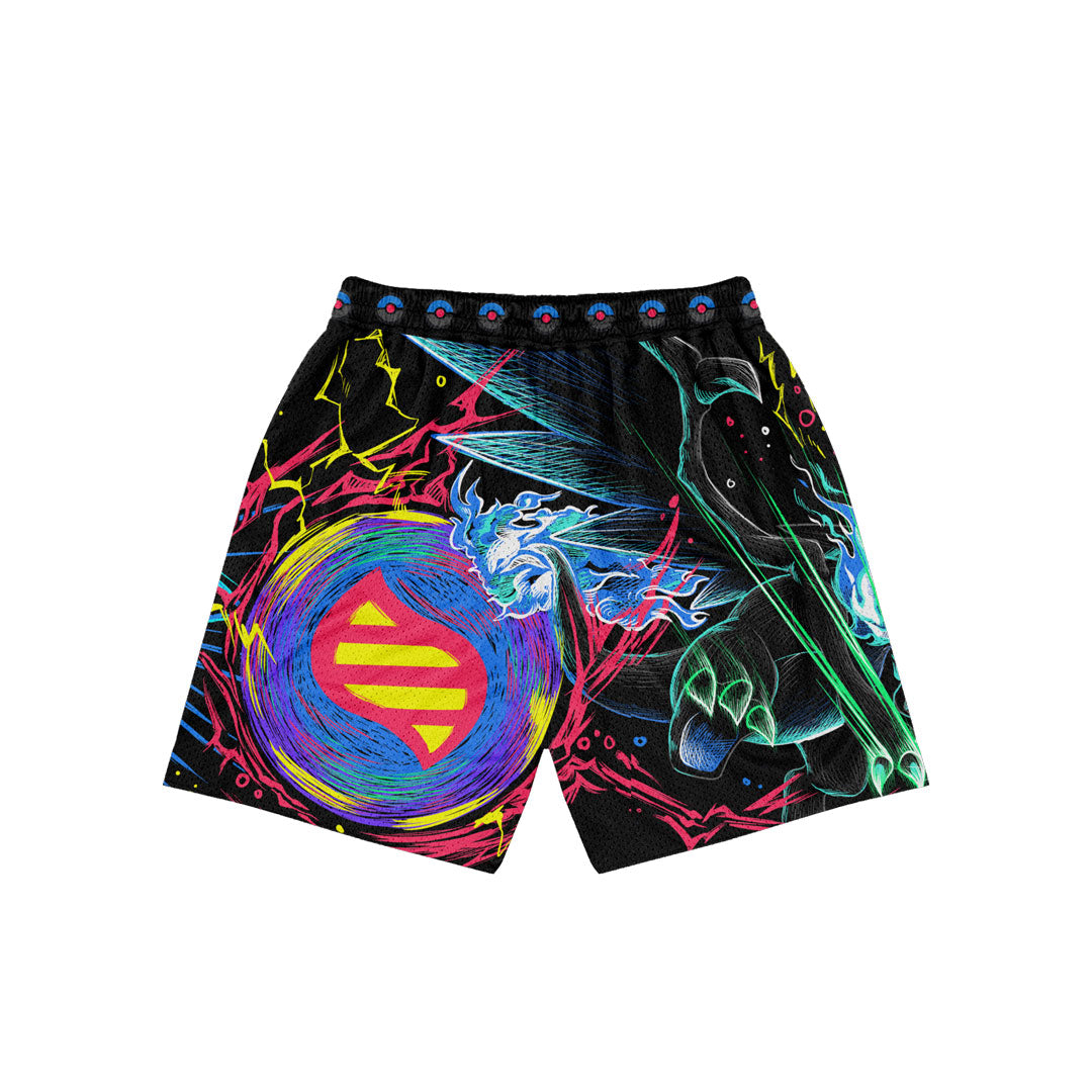 Blue Inferno Mesh Shorts
