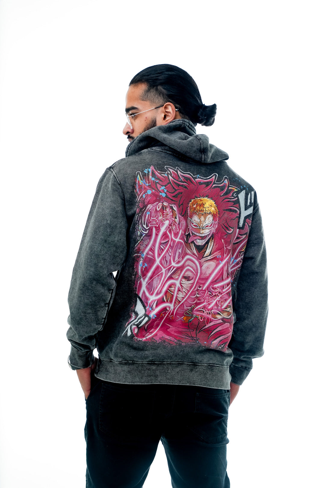Demon Threads Vintage Wash Hoodie - Black