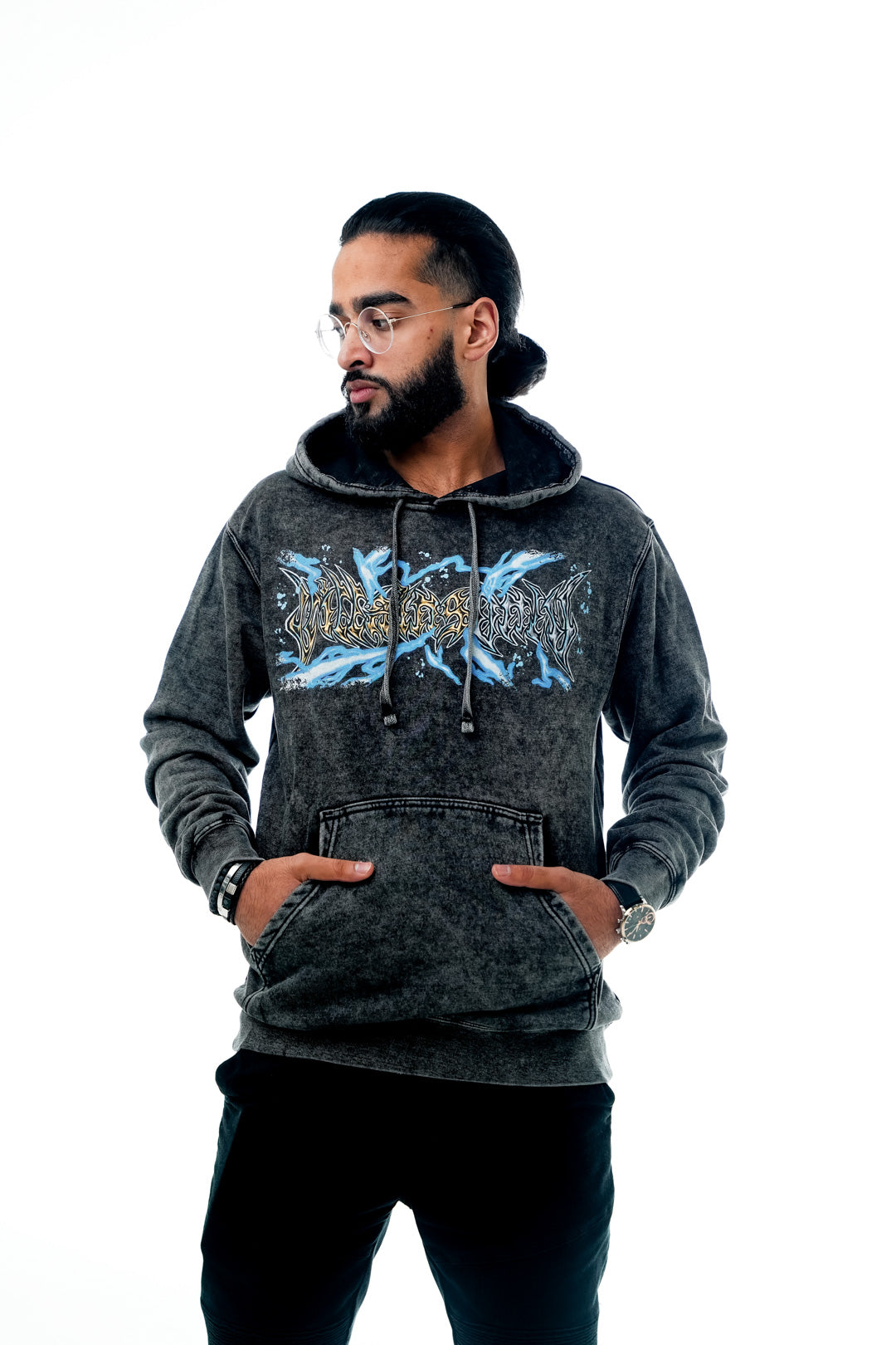Skybreaker Vintage Wash Hoodie - Black