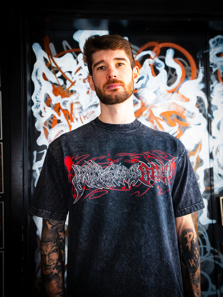 Shadow of Oblivion Mineral Wash Heavyweight Tee - Black