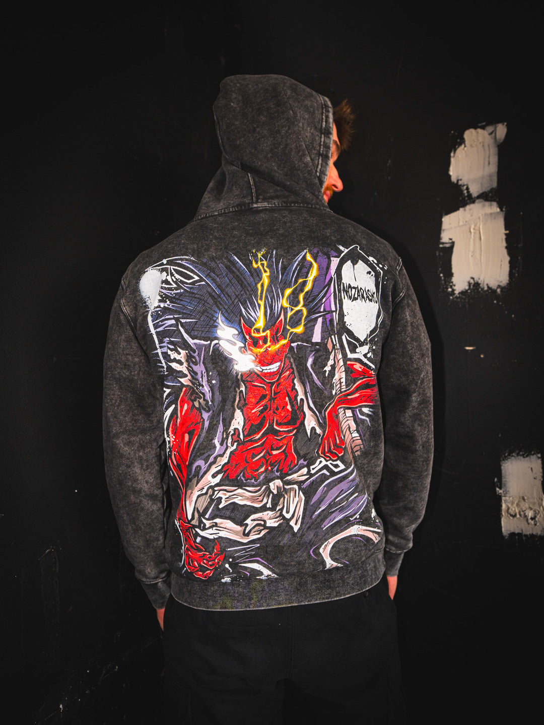 Bloodlust Mineral Wash Hoodie - Black