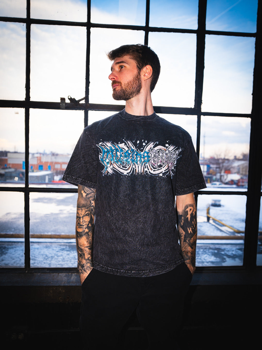 Eternal Winter Mineral Wash Heavyweight Tee - Black