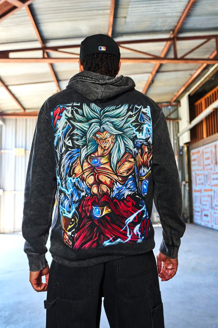 Savage Divinity Mineral Wash Hoodie - Black