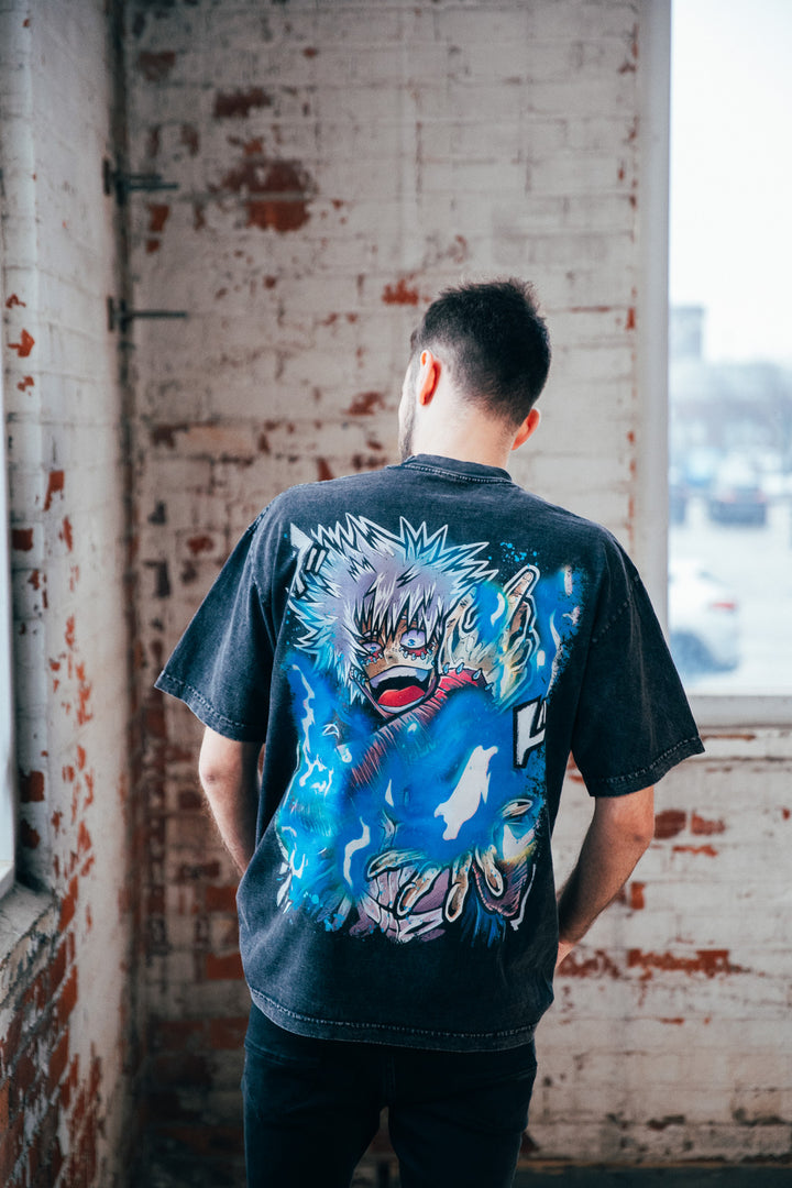 Blueflame Renegade Vintage Wash Heavyweight Tee - Black