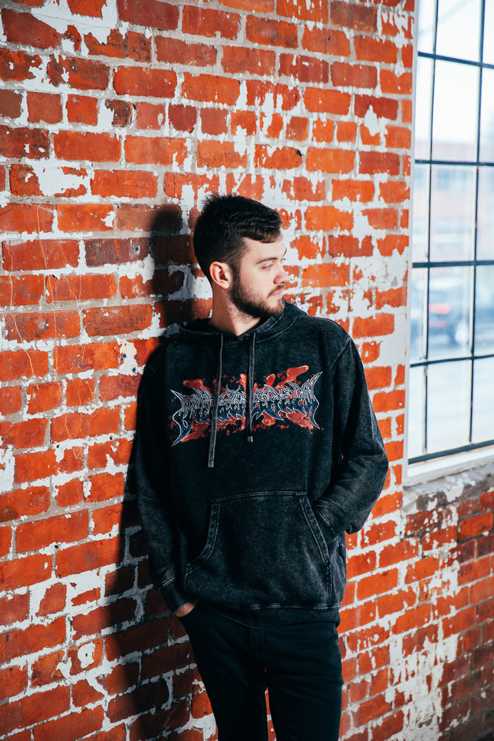 Split Terror Vintage Wash Hoodie - Black