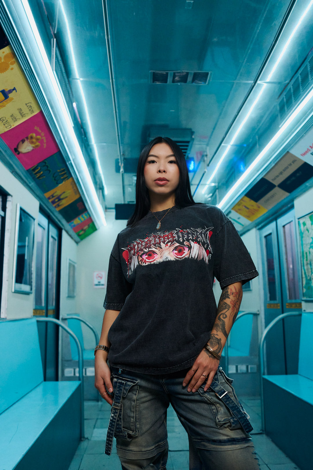 Stitched Madness Mineral Wash Heavyweight Tee - Black