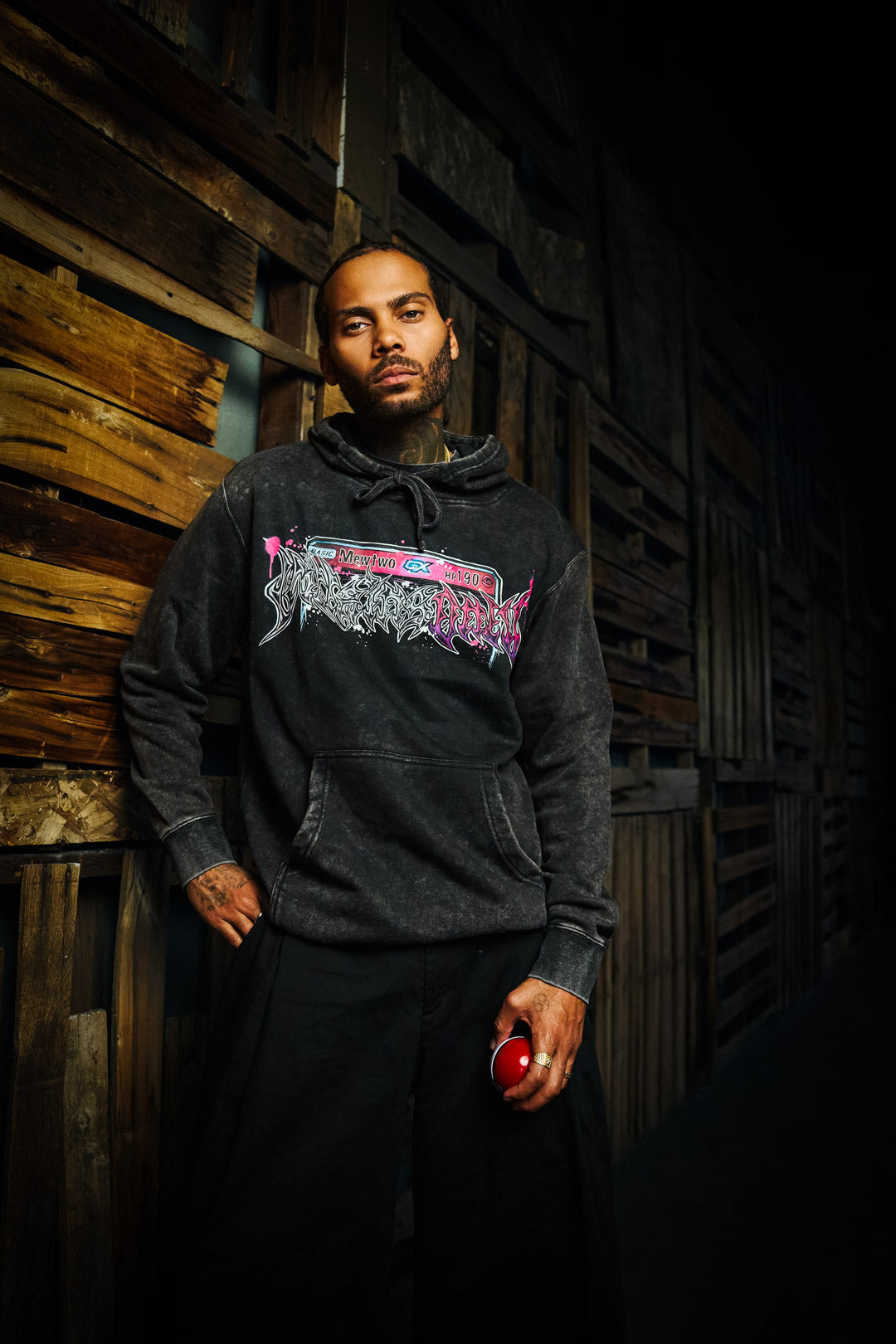 Genetic Supremacy Mineral Wash Hoodie - Black