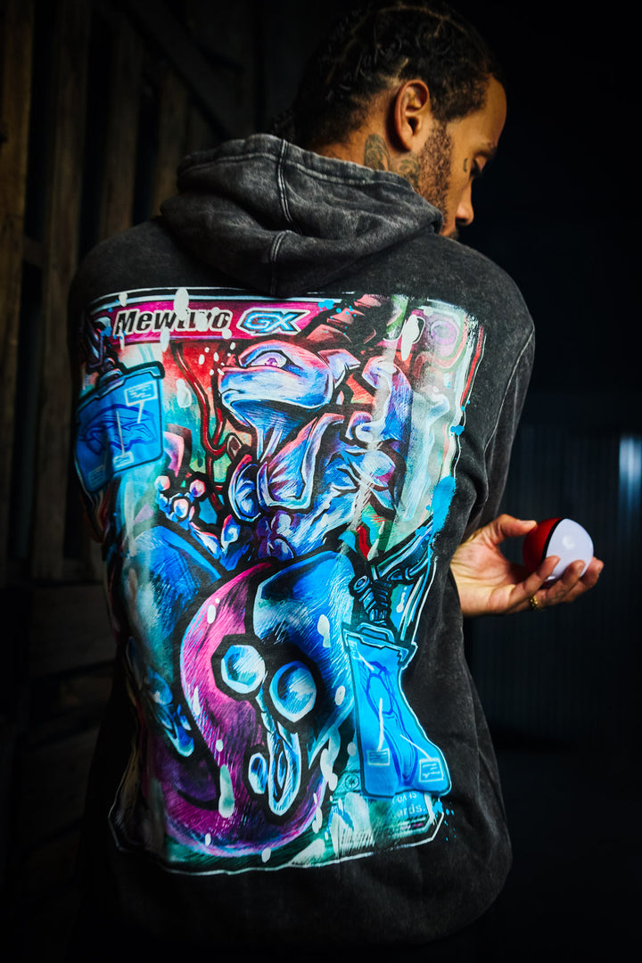 Genetic Supremacy Mineral Wash Hoodie - Black