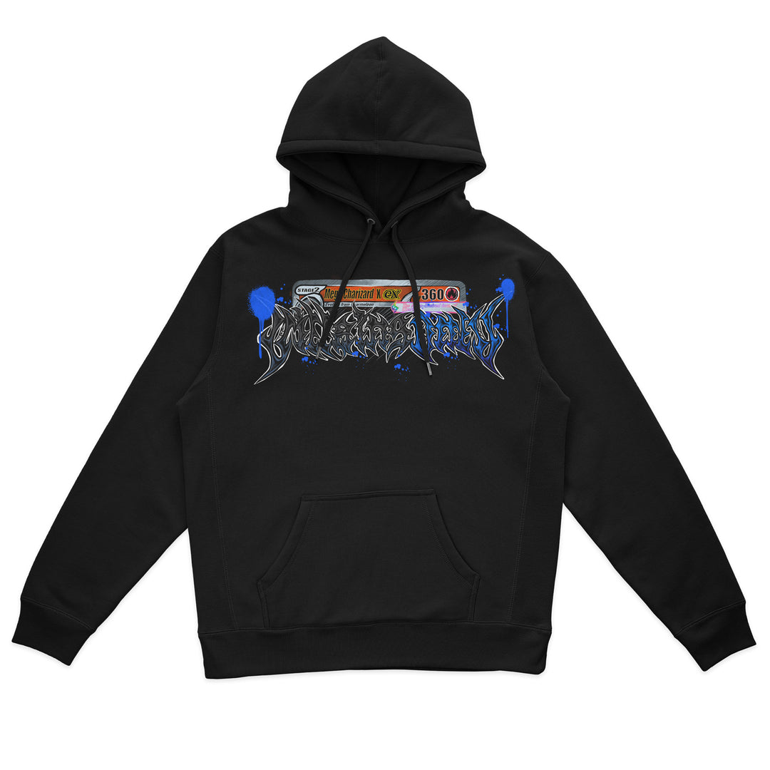 Blue Inferno Heavyweight Hoodie - Black