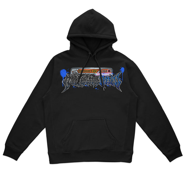 Blue Inferno Heavyweight Hoodie - Black