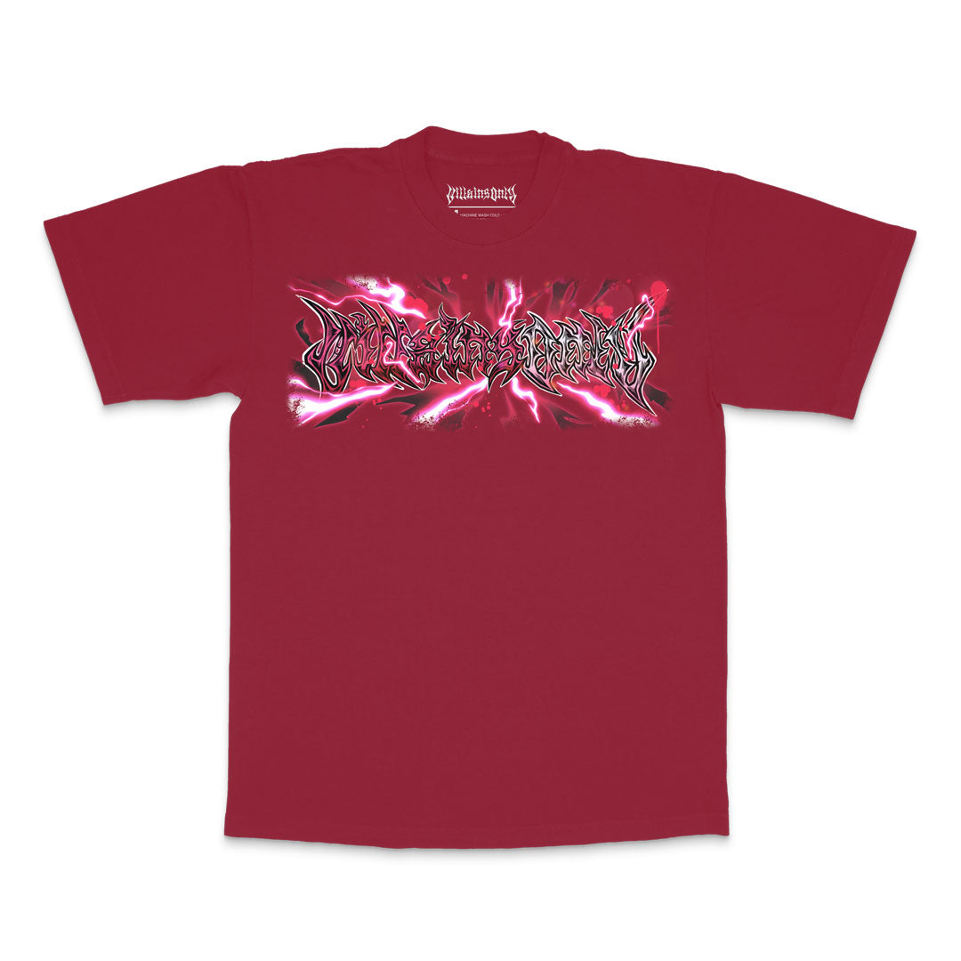 King vs Vessel Heavyweight Tee - Dark Red