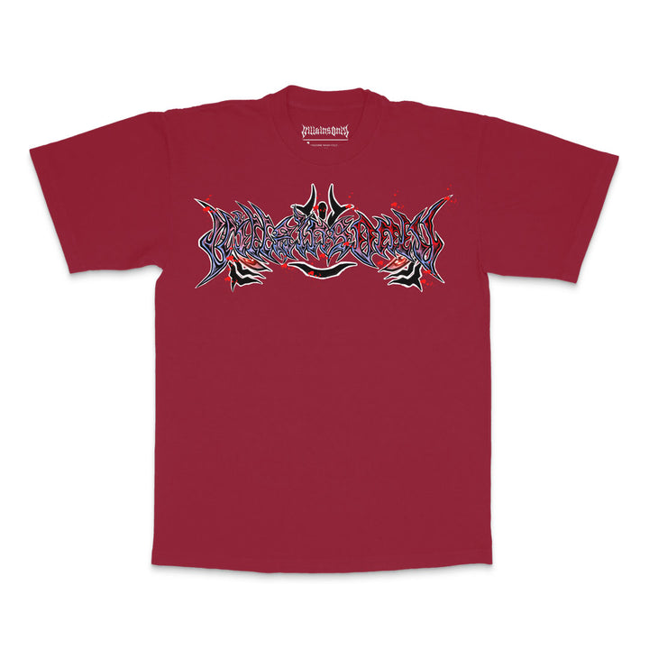 Scorching Wrath Heavyweight Tee - Dark Red