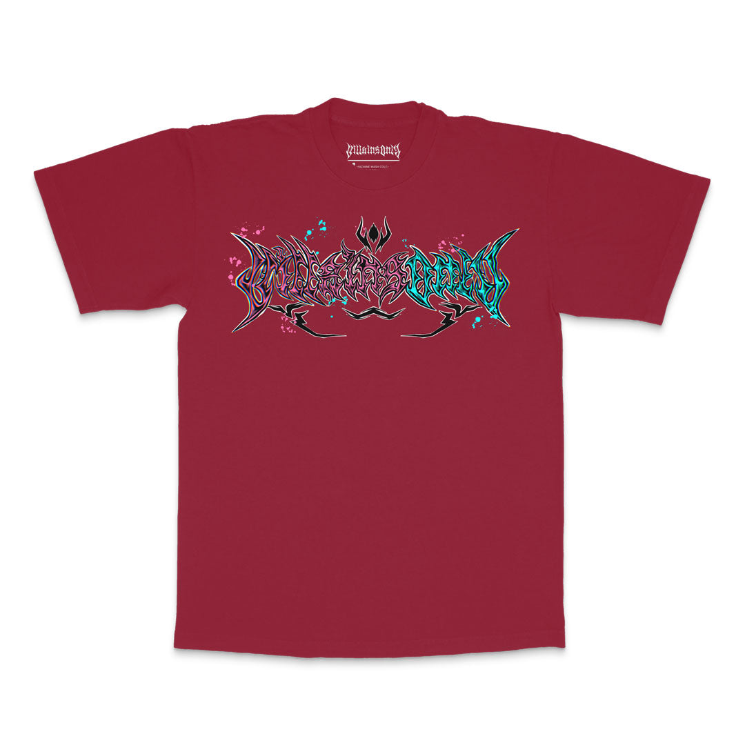 King Of Curses Heavyweight Tee - Dark Red
