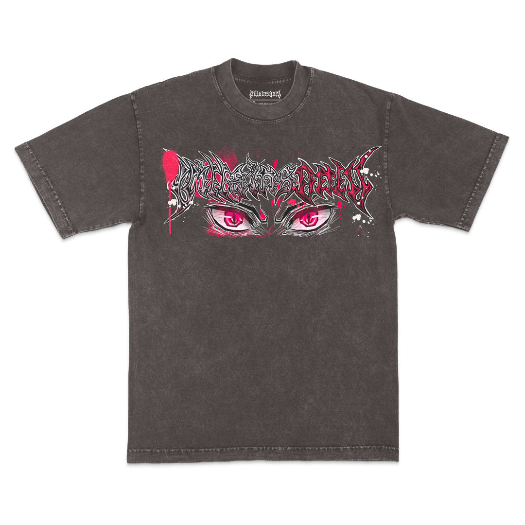The Demon King Mineral Wash Heavyweight Tee - Cocoa