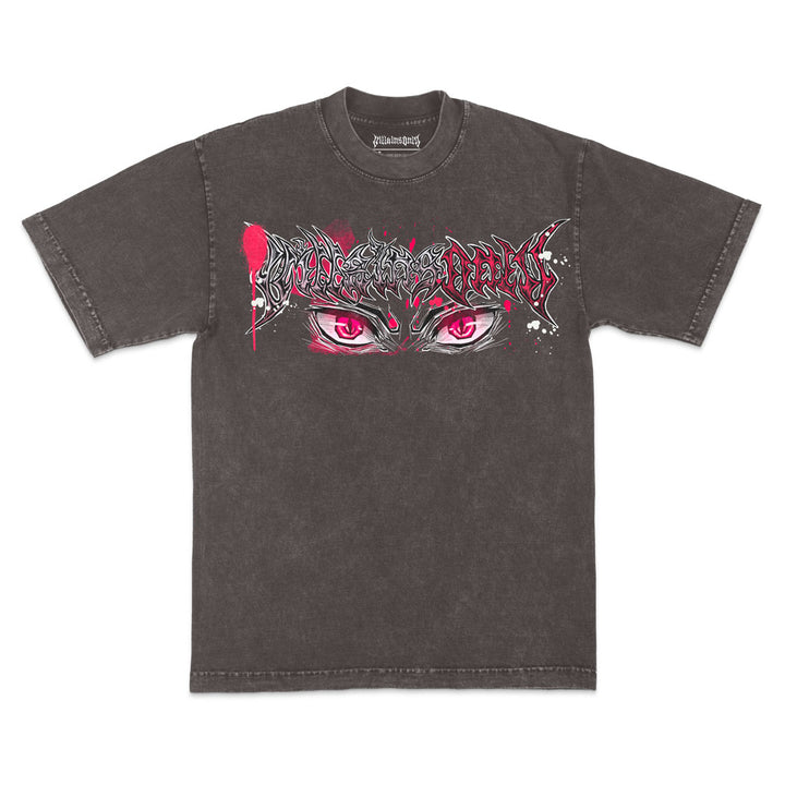 The Demon King Mineral Wash Heavyweight Tee - Cocoa