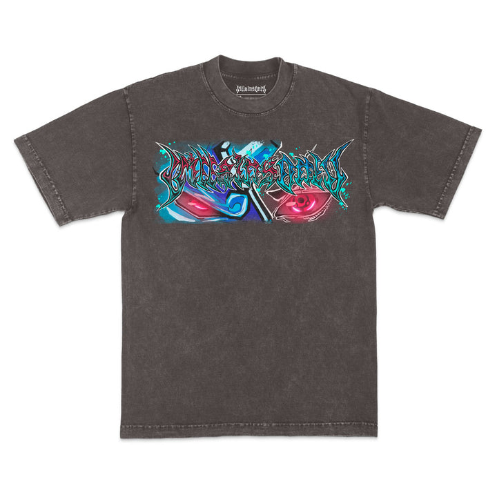 Rinnegan Ruler Mineral Wash Heavyweight Tee - Cocoa