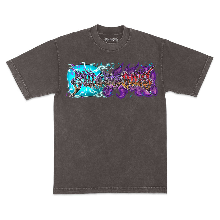 Rumble Ruler Mineral Wash Heavyweight Tee - Cocoa