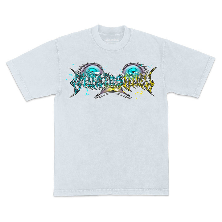 Cursed Union Mineral Wash Heavyweight Tee - Ice Grey