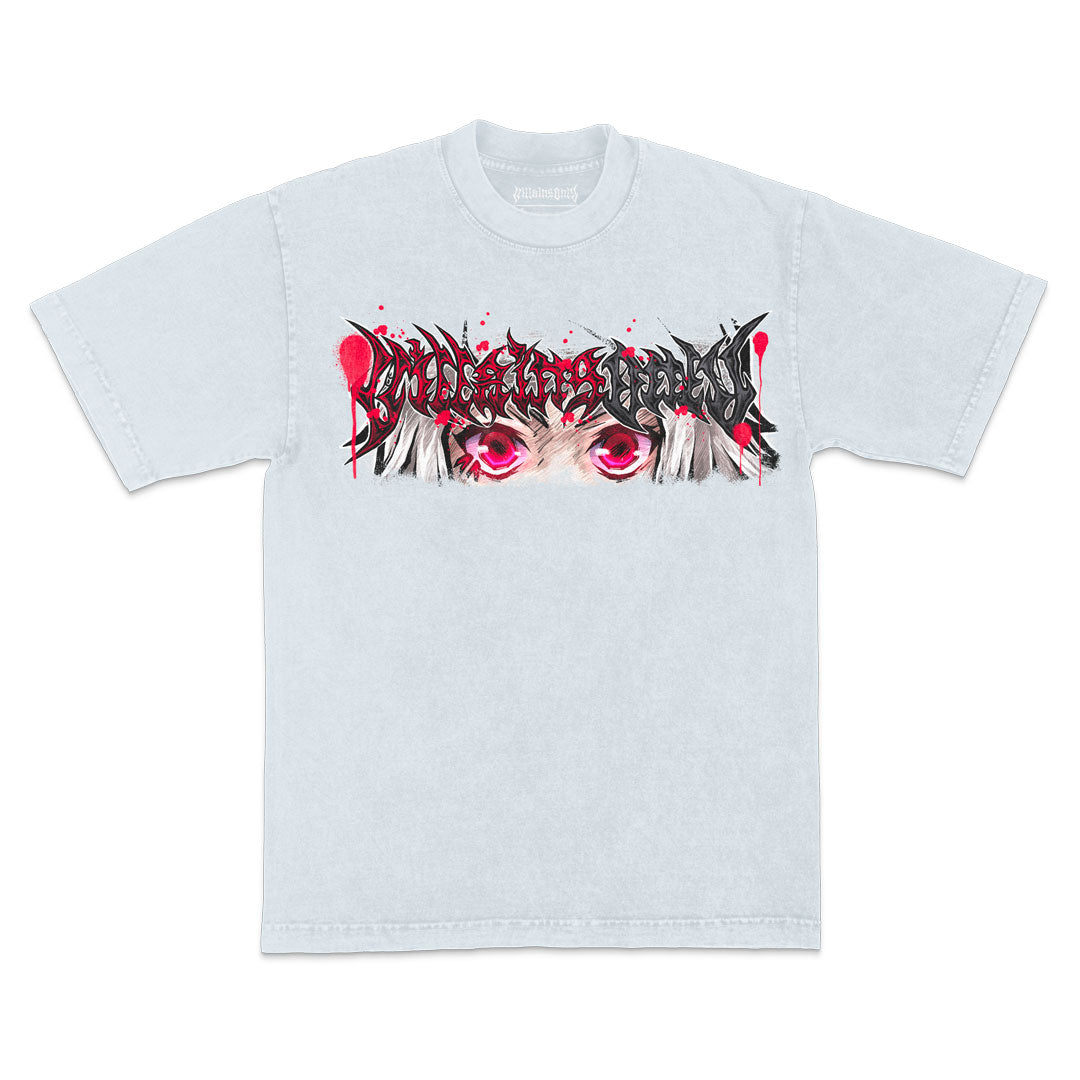 Stitched Madness Mineral Wash Heavyweight Tee - Ice Grey