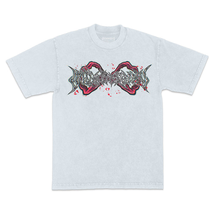 Symbol of Fear Mineral Wash Heavyweight Tee - Ice Mineral