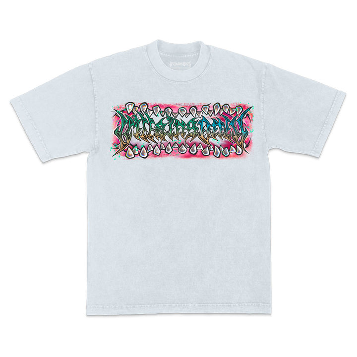 Suck 'n Destroy Mineral Wash Heavyweight Tee - Ice Grey