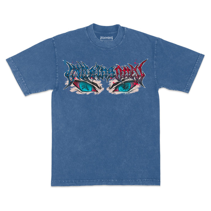 Dark Current Mineral Wash Heavyweight Tee - Indigo